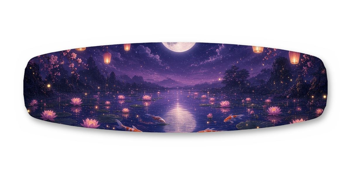 Spirit Fox Lotus Moonpond wakeboard, studio shot wrap, bottom side