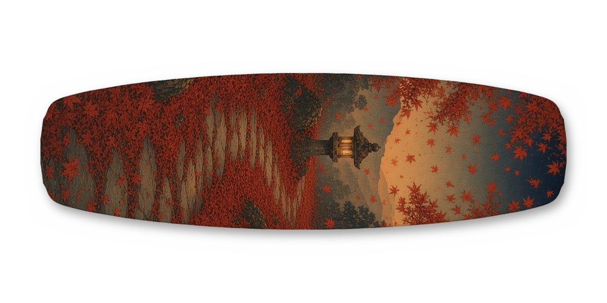 Tanuki Maple Moon wakeboard, studio shot wrap, bottom side