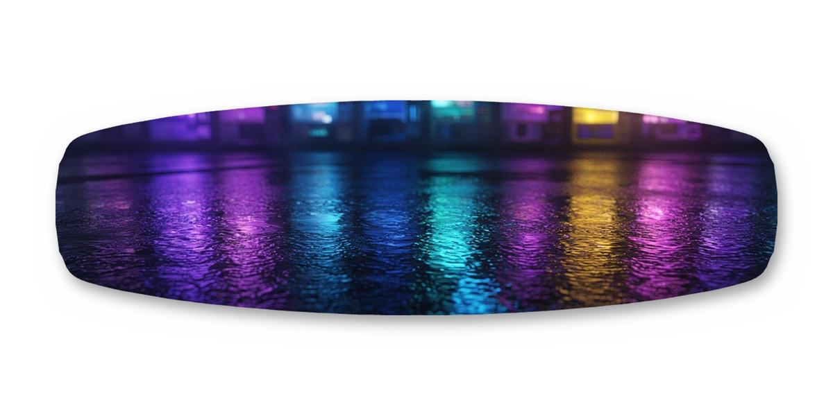 Vending Alley Umbrella wakeboard, studio shot wrap, bottom side