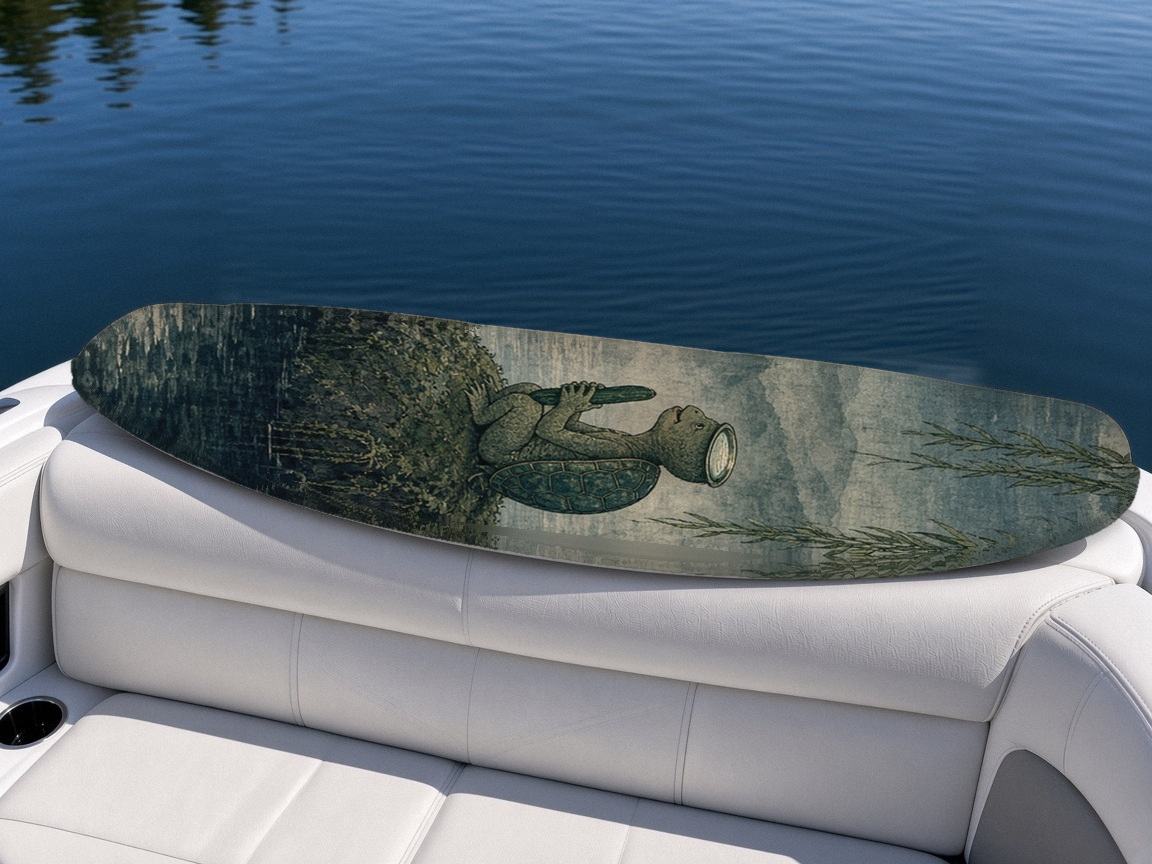 Kappa Moon River wakeboard, on the boat wrap, top side
