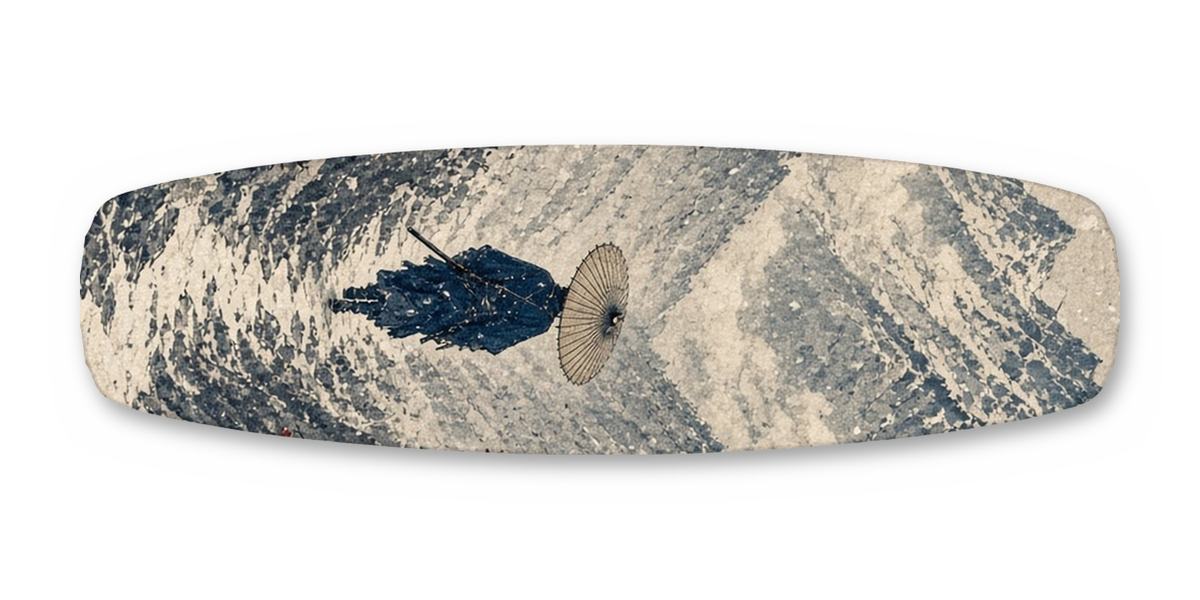 Ronin Snow Umbrella wakeboard, studio shot wrap, top side