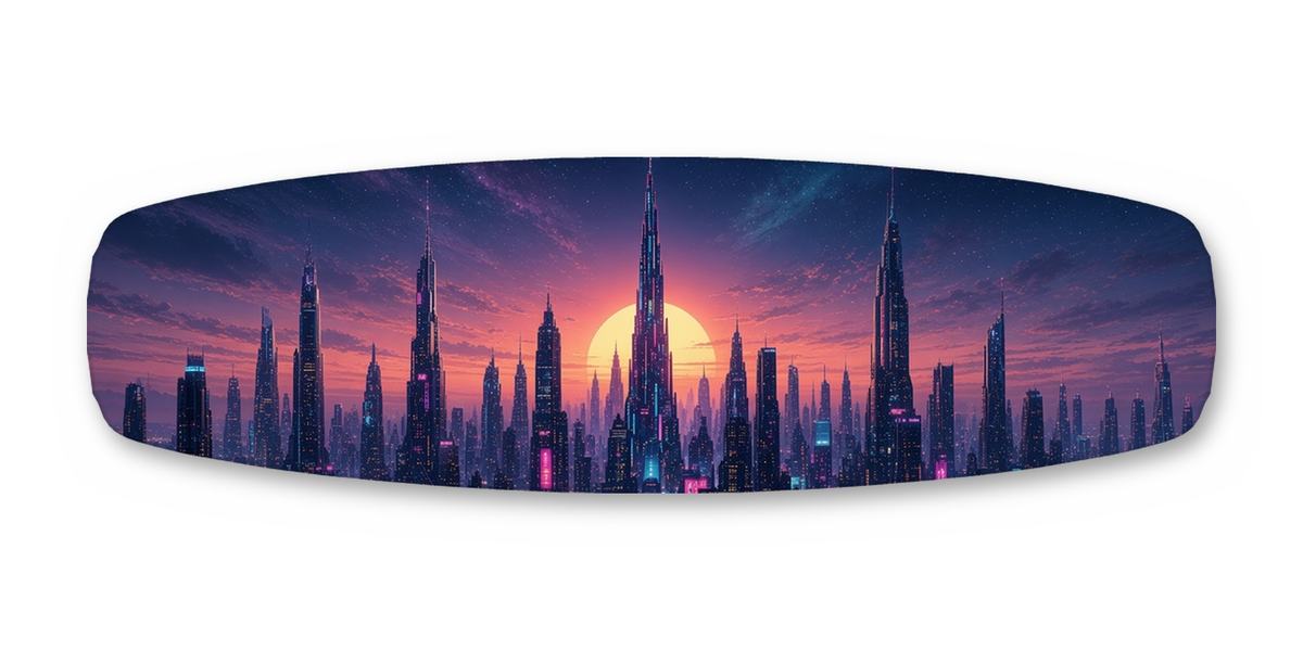 Skyline Dawn Bay wakeboard, studio shot wrap, top side