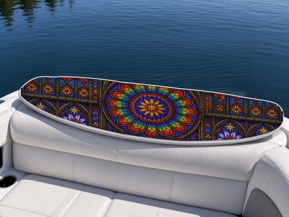 Stained Glass Rose Window top side