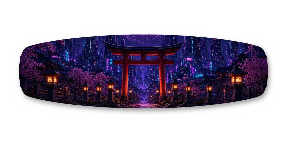 Torii Shrine Megacity wakeboard, studio shot wrap, top side