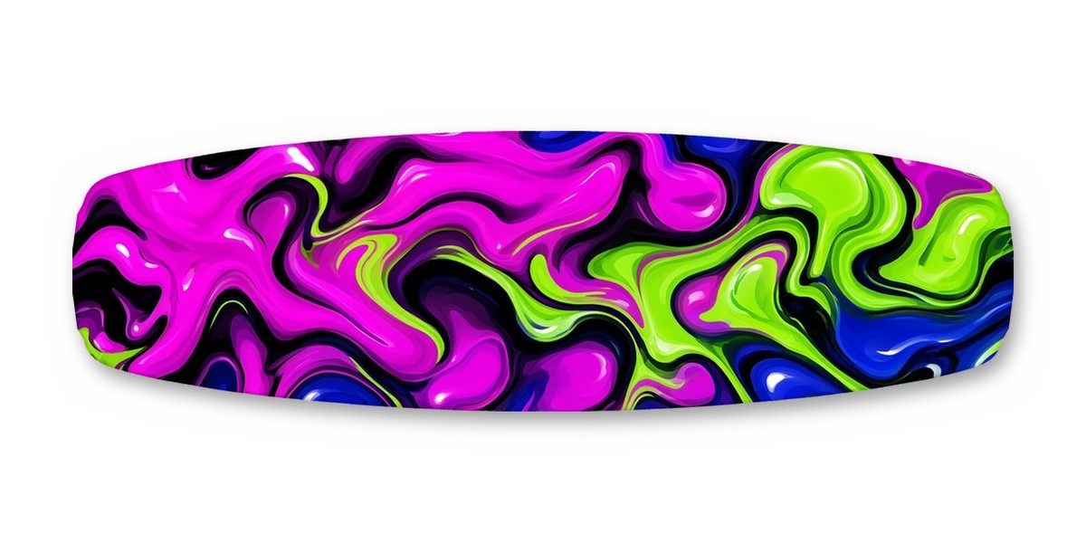 Liquid Pop wakeboard with boots, studio shot on white, Lake Life collection